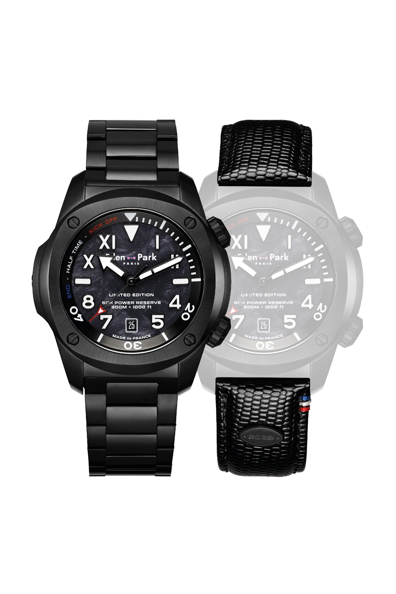 Quartz chronograph watch black