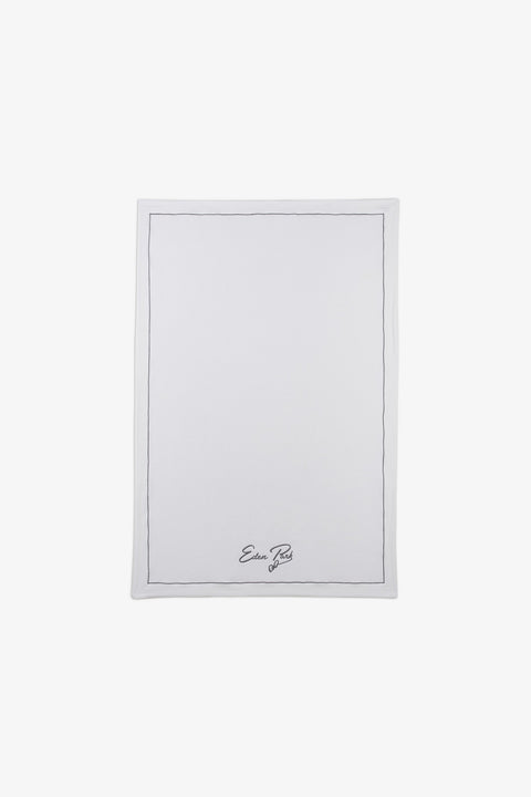 Large bath towel with grey embroidery - Image 3