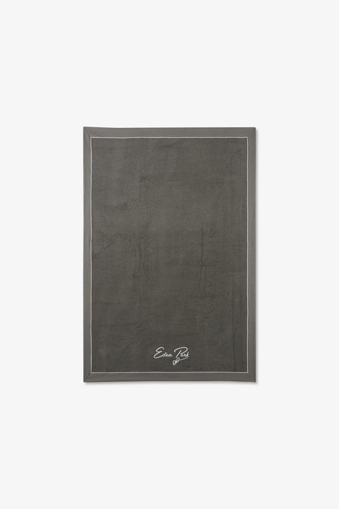 Large bath towel with grey embroidery - Image 2