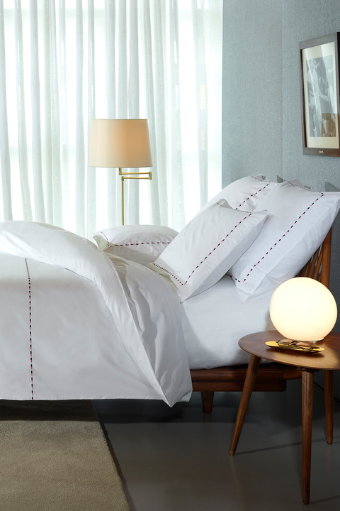 Housse de couette  blanc, marine et rose - Décrochons la lune - Image 1