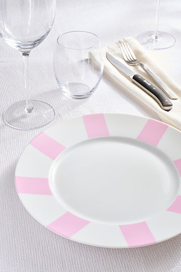 Set of 6 pink plates in Limoges porcelain - Image 1