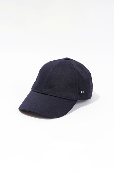 Casquette bleu marine unie en coton - Image 1