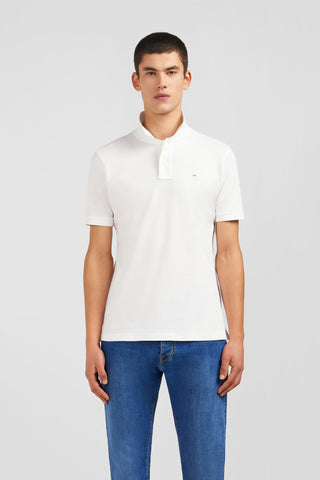 Polo blanc en coton pima stretch