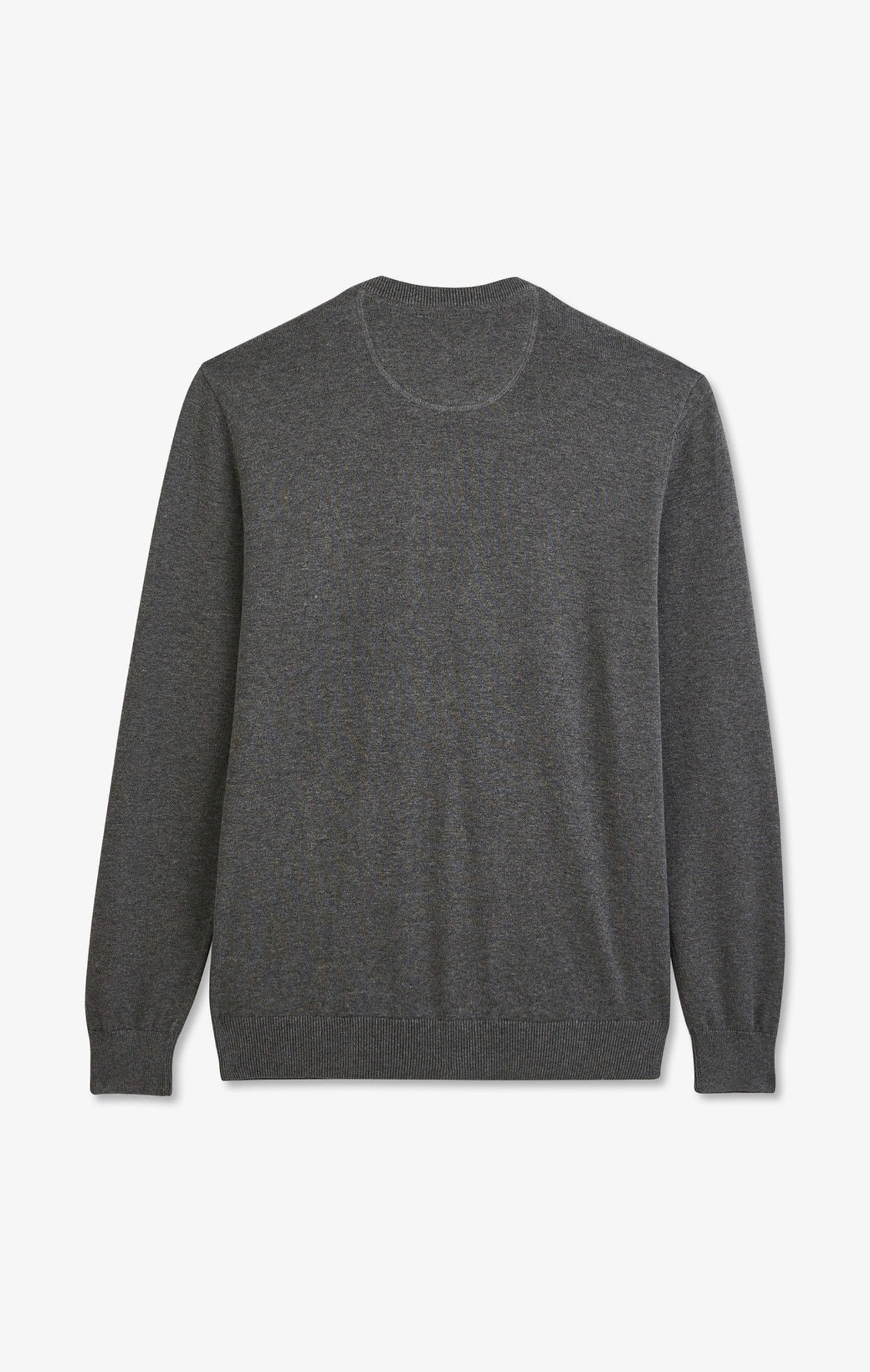 Pull gris à col V en coton