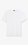 Crew neck white light pima cotton t-shirt