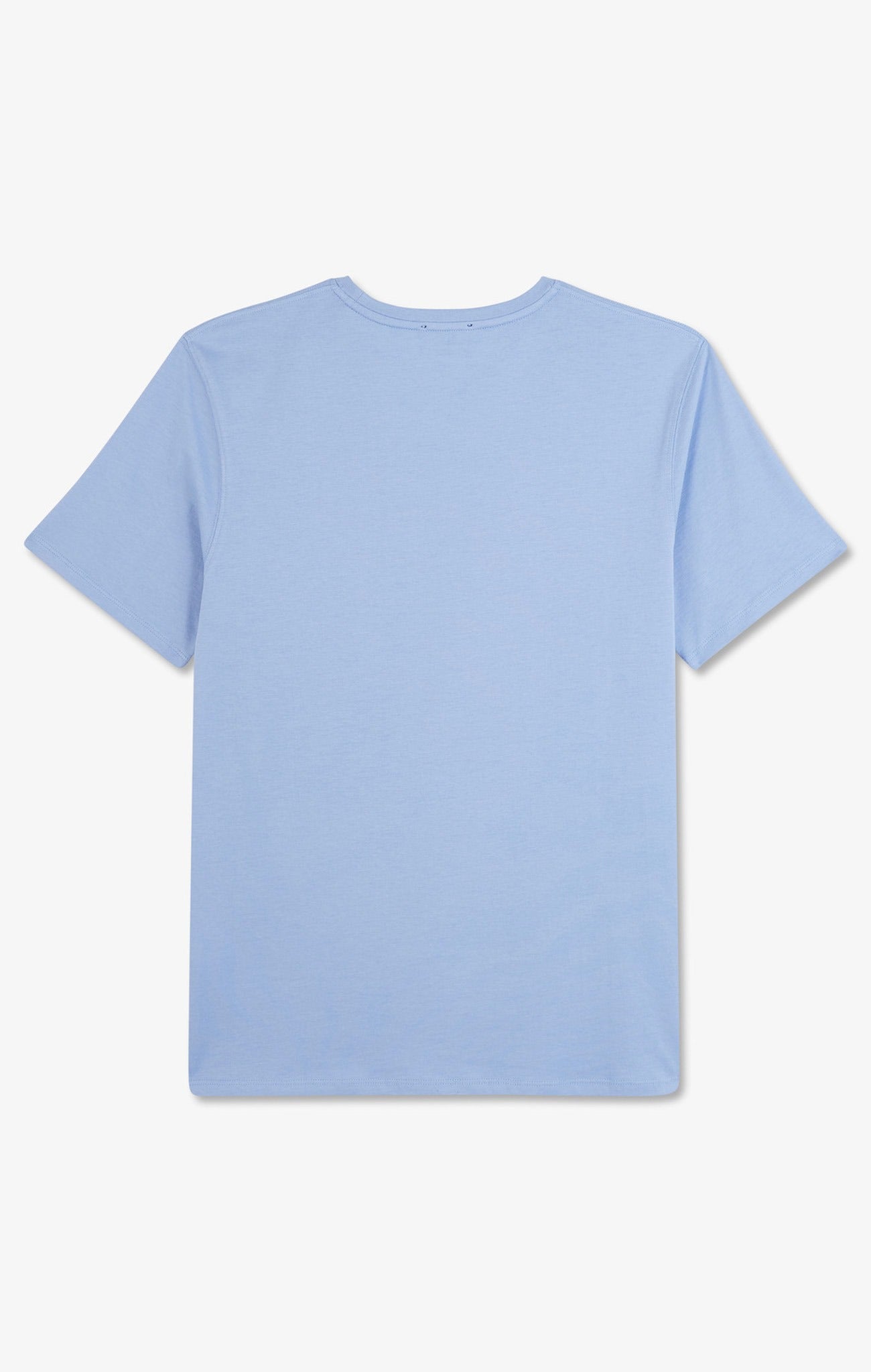T-shirt bleu col V à manches courtes