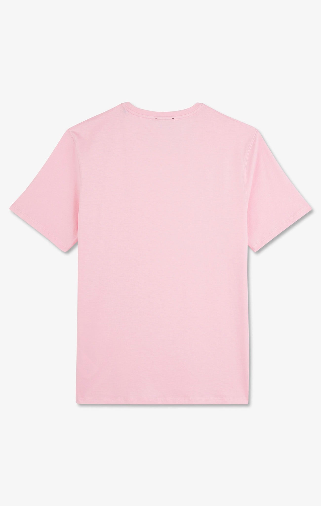 T-shirt rose col V à manches courtes