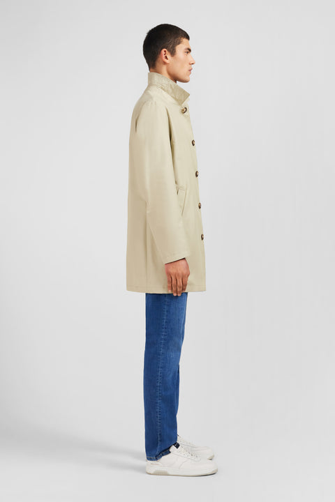 Plain beige raincoat - Image 3