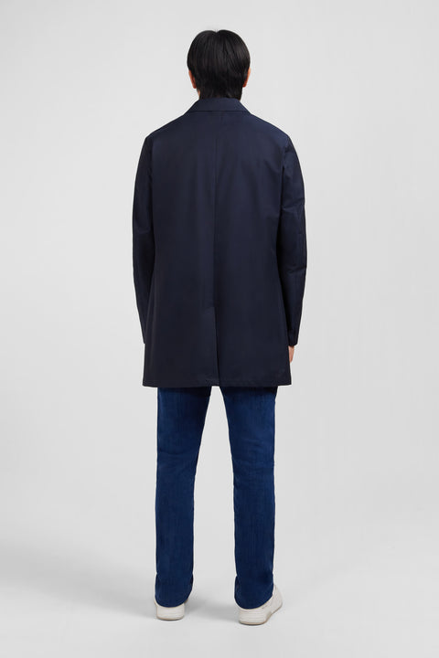 Plain navy raincoat - Image 3