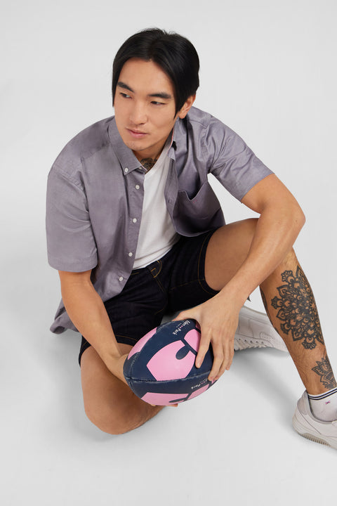 Chemisette grise unie en coton - Image 1