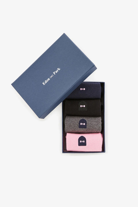 Coffret de quatre paires de chaussettes unies - Image 3