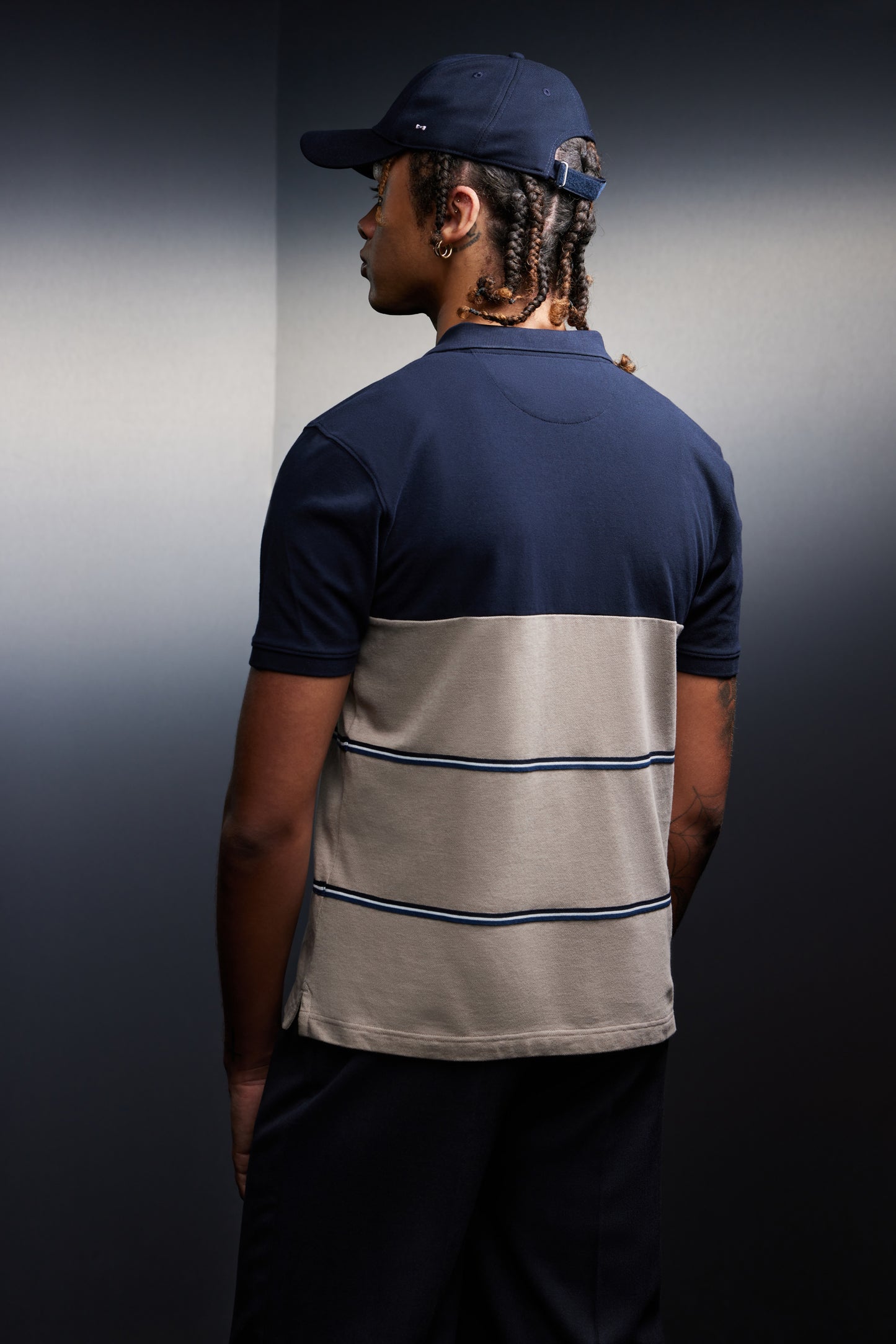 Maillot en coton bicolore coupé cousu upcyclé Pap'Atelier