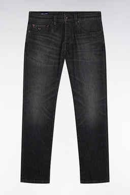 5-pocket jeans in washed grey stretch denim blend, regular fit