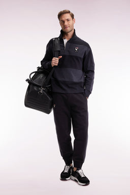 New Zealand striped long-sleeved jersey in thick grey cotton jersey - Image 3