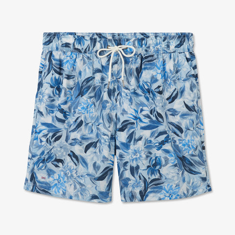 Short de bain bleu imprimé exclusif fleurs - Image 2