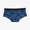 Shorty imprimé fleuri bleu foncé