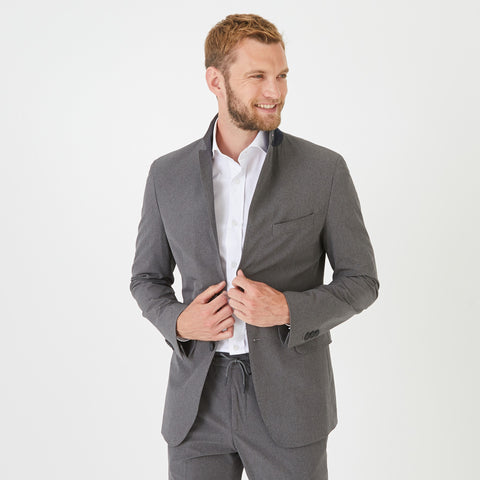 Blazer gris chiné - Image 1