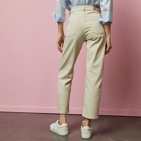 Ecru denim trousers with a 7/8th cut - Image 3