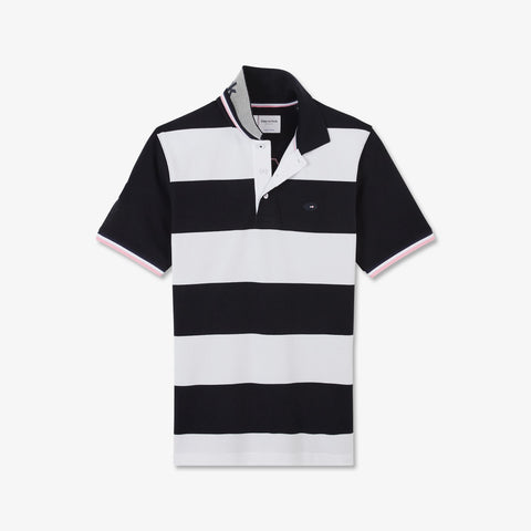 Striped short-sleeved polo - Image 2