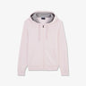 Sweat rose clair zippé à capuche
