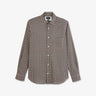 Chemise marron à motif rétro