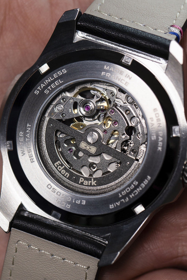 Montre automatique skeleton en acier