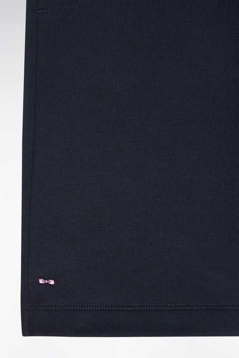 Short en molleton coton bleu marine coupe droite - Image 2