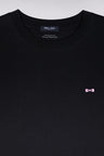T-shirt dress in black Pima cotton, straight cut