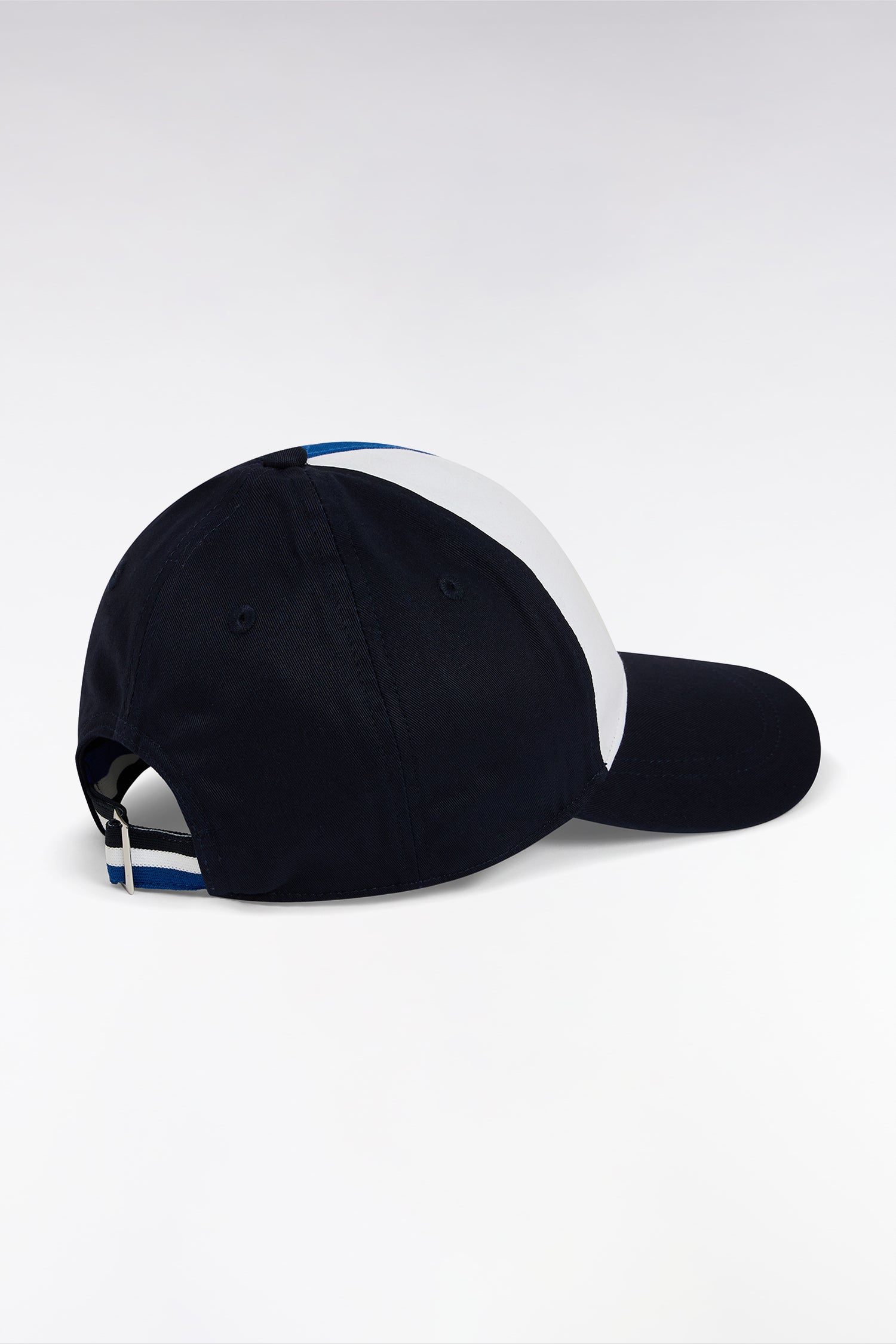 Casquette tricolore en twill de coton marine