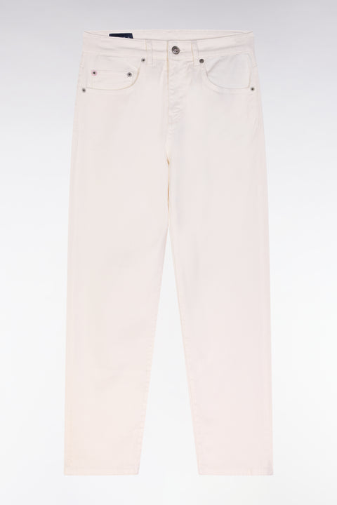 Jean 5 poches en denim stretch beige coupe Comfort - Image 2