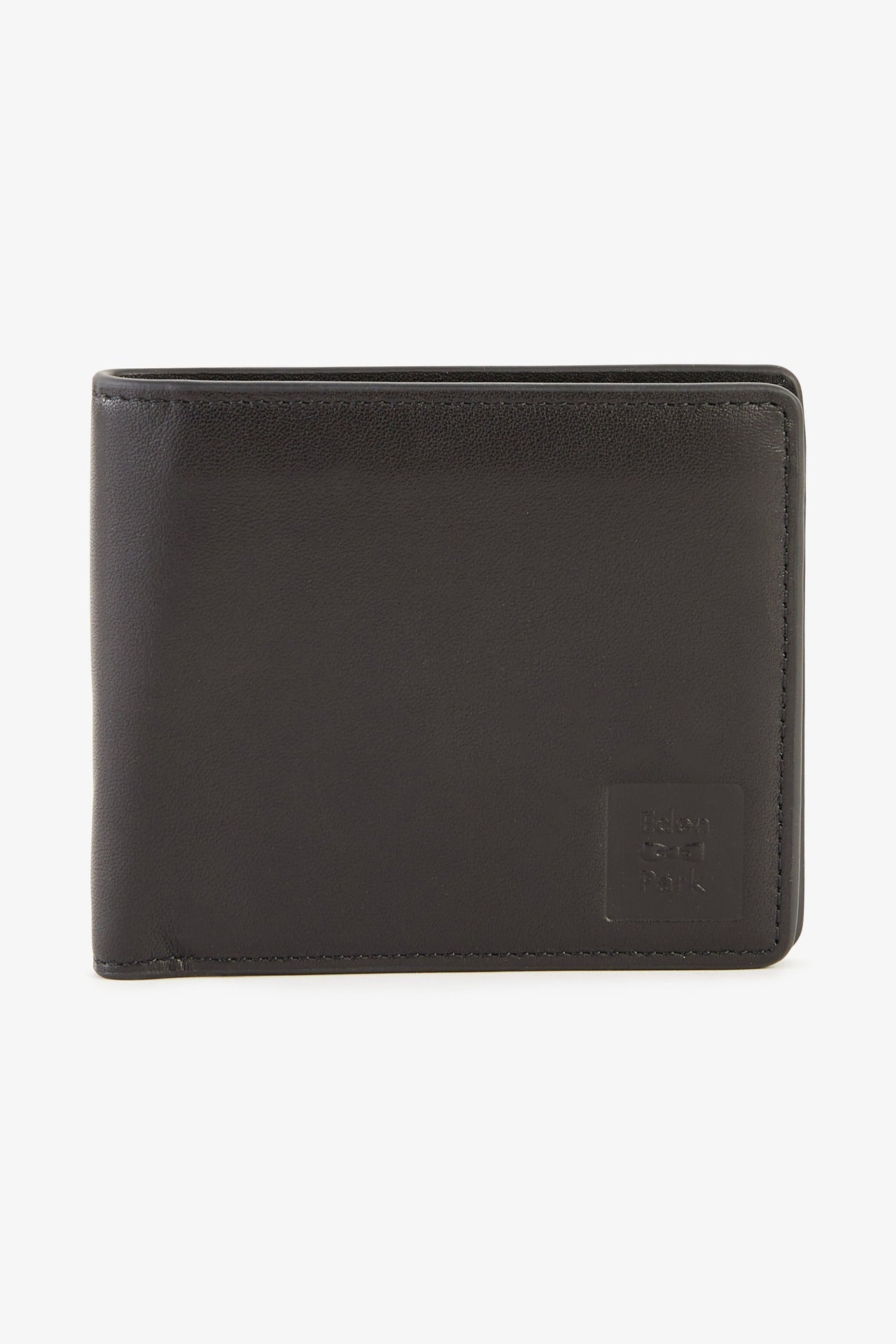 Portefeuille format italien en cuir noir