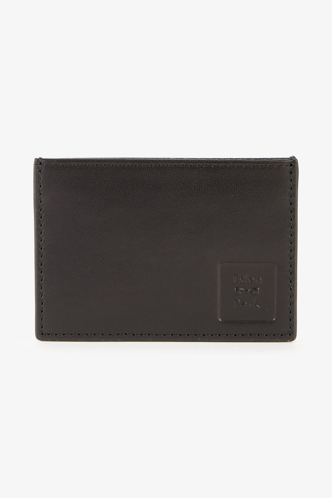 Porte-carte en cuir noir