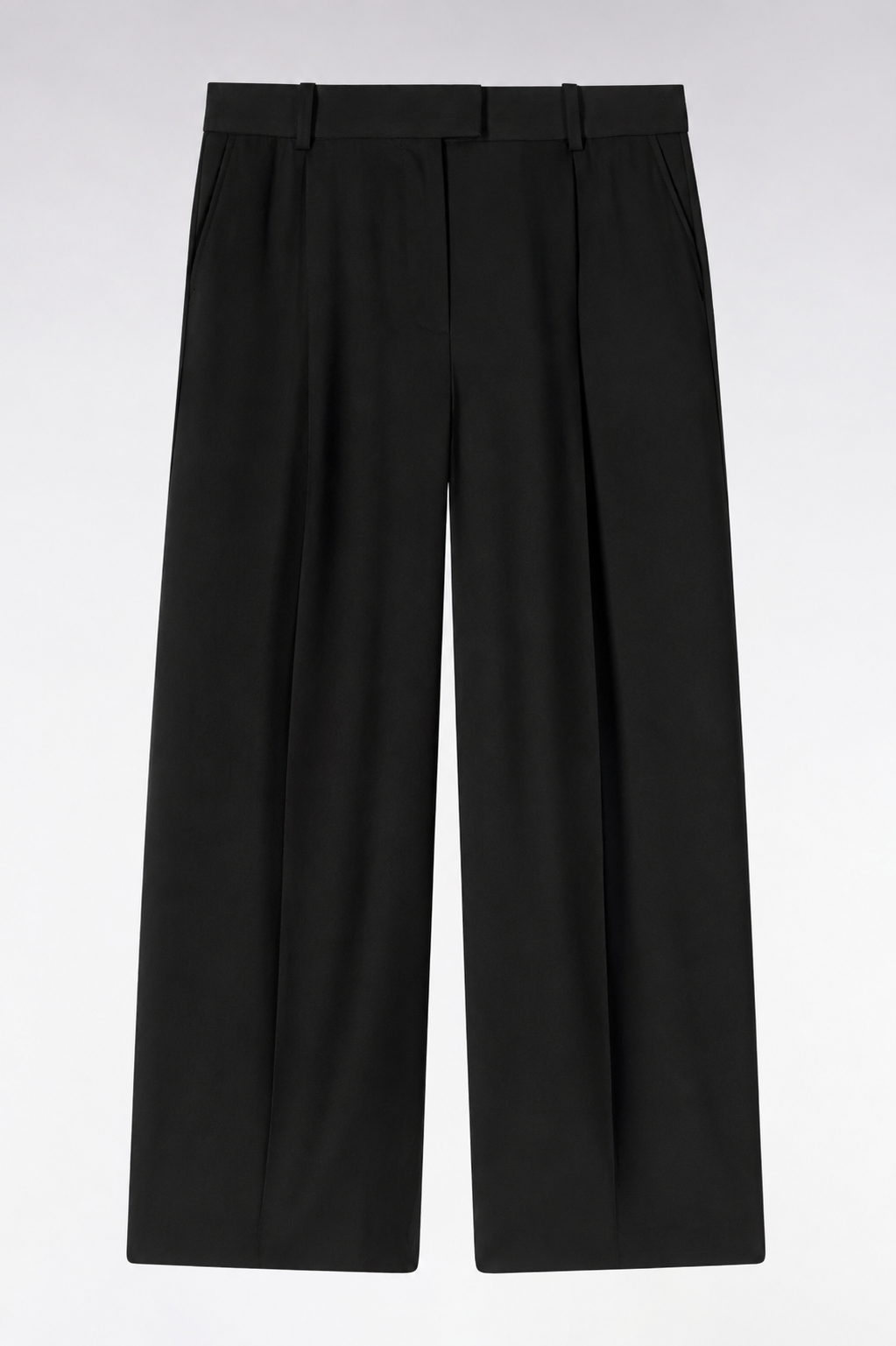 Pantalon à jambes larges fluide noir