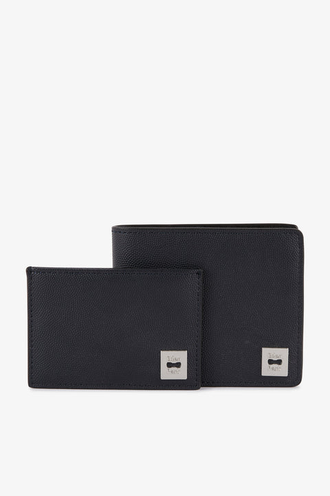 Porte carte et portefeuille format italien bleu marine - Image 1