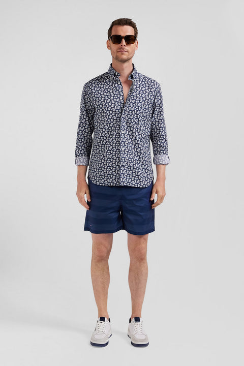 Short de bain à rayures bleu - Image 1