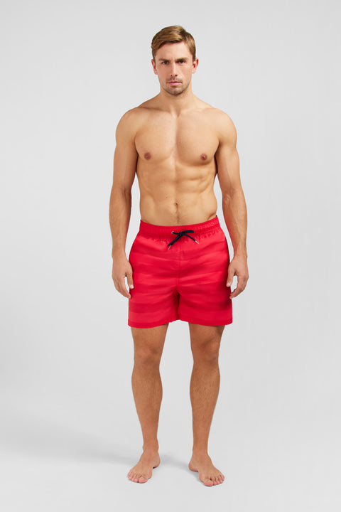 Short de bain à rayures rouge - Image 1