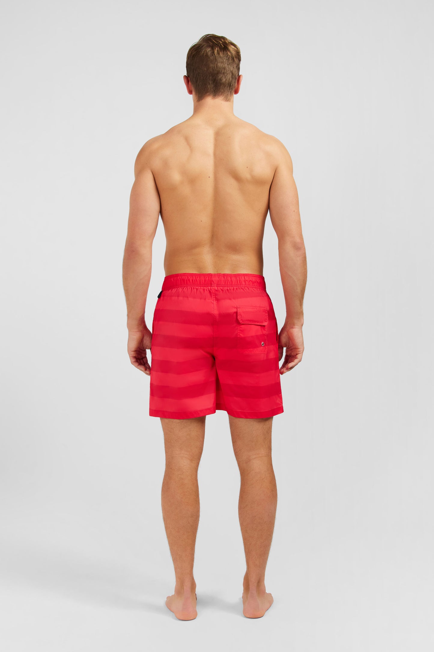 Short de bain à rayures rouge