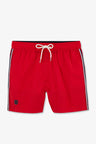 Swim shorts with tricoloured stripes