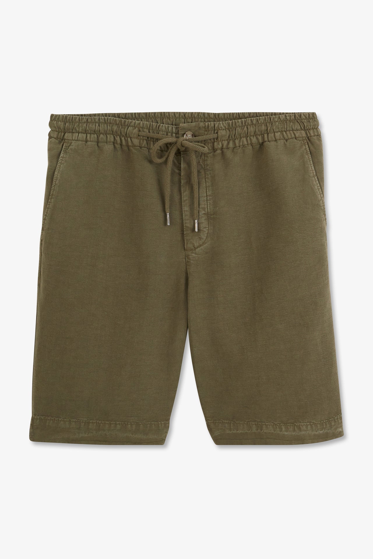 Bermuda kaki à taille élastiquée