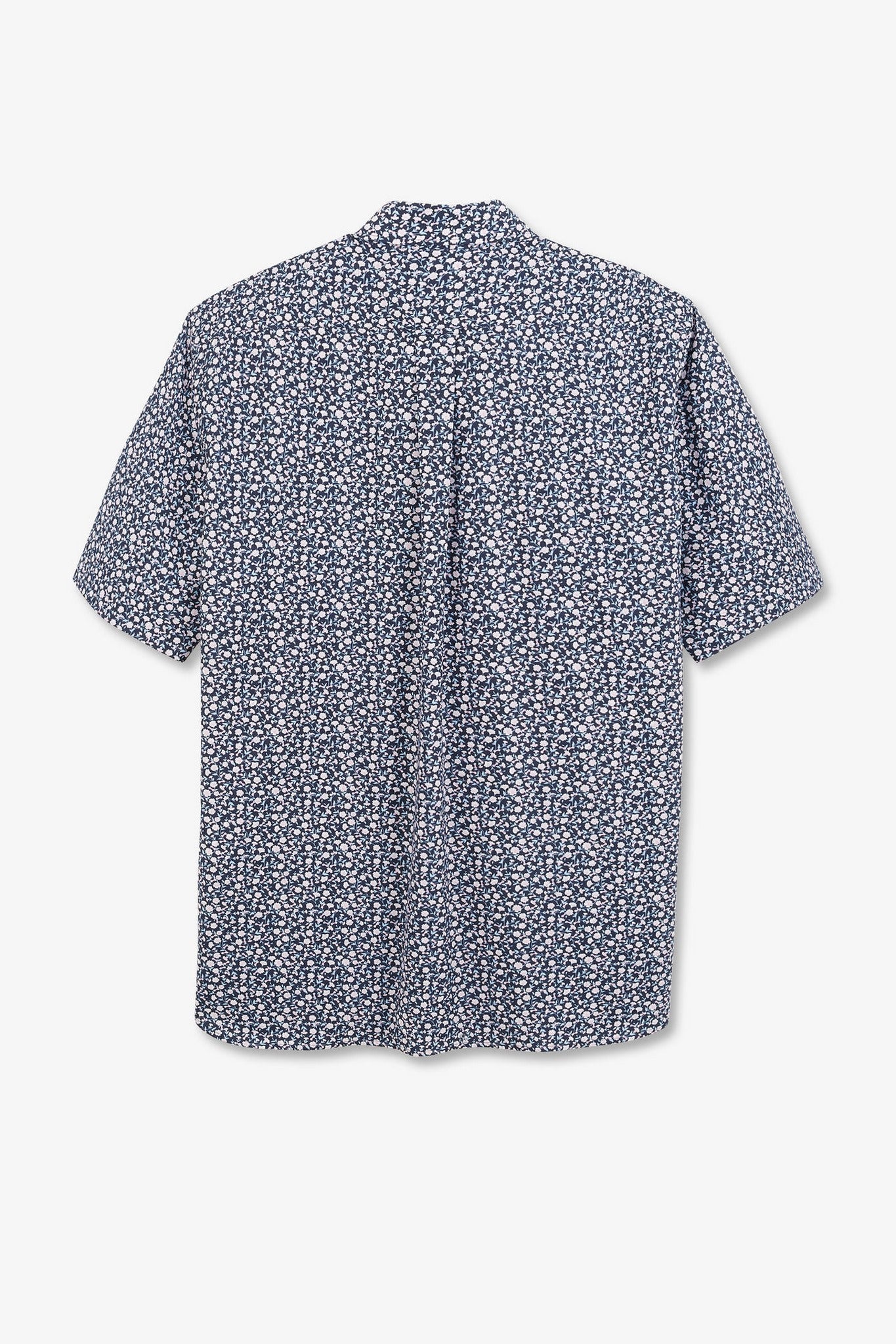 Chemisette bleu marine imprimée exclusif fleurs