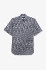 Navy blue shirt with flower print