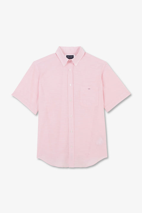 Chemisette rose en coton dobby - Image 2