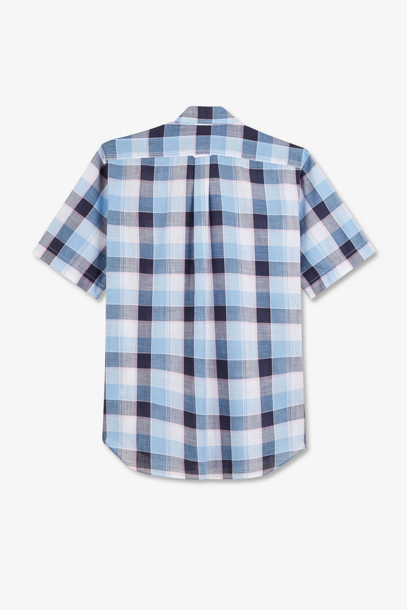 Checked blue shirt