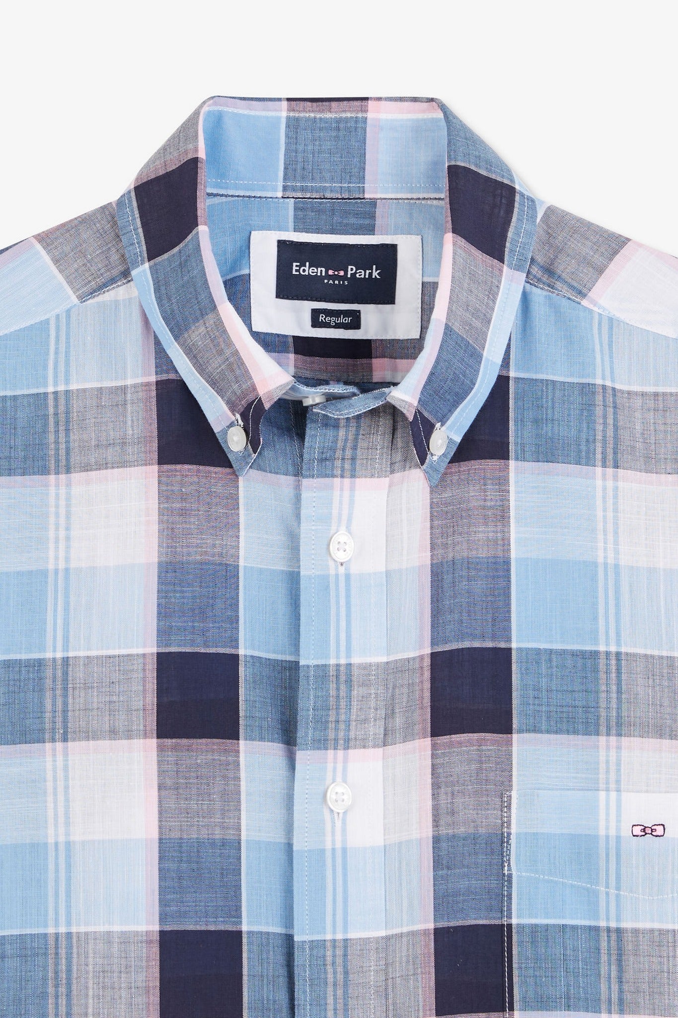 Checked blue shirt