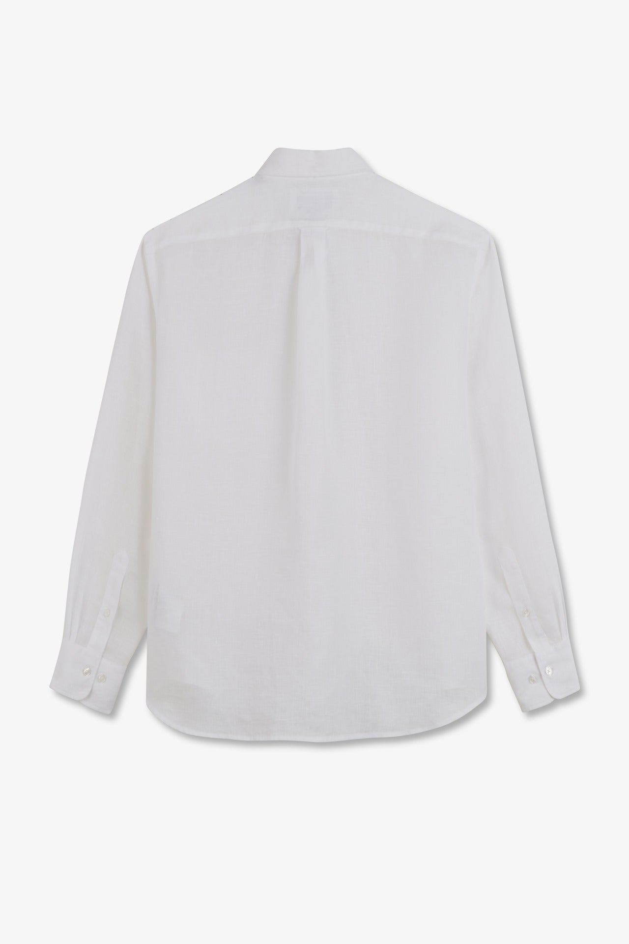 Plain white linen shirt