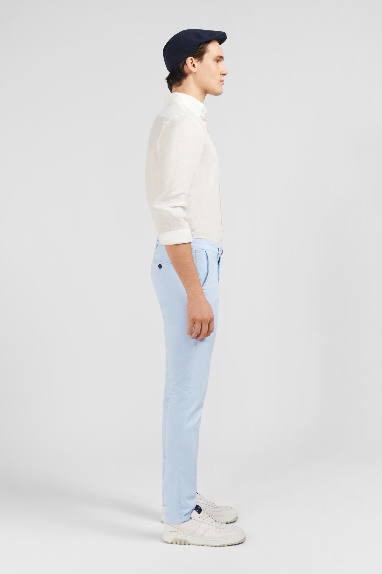 Plain white linen shirt