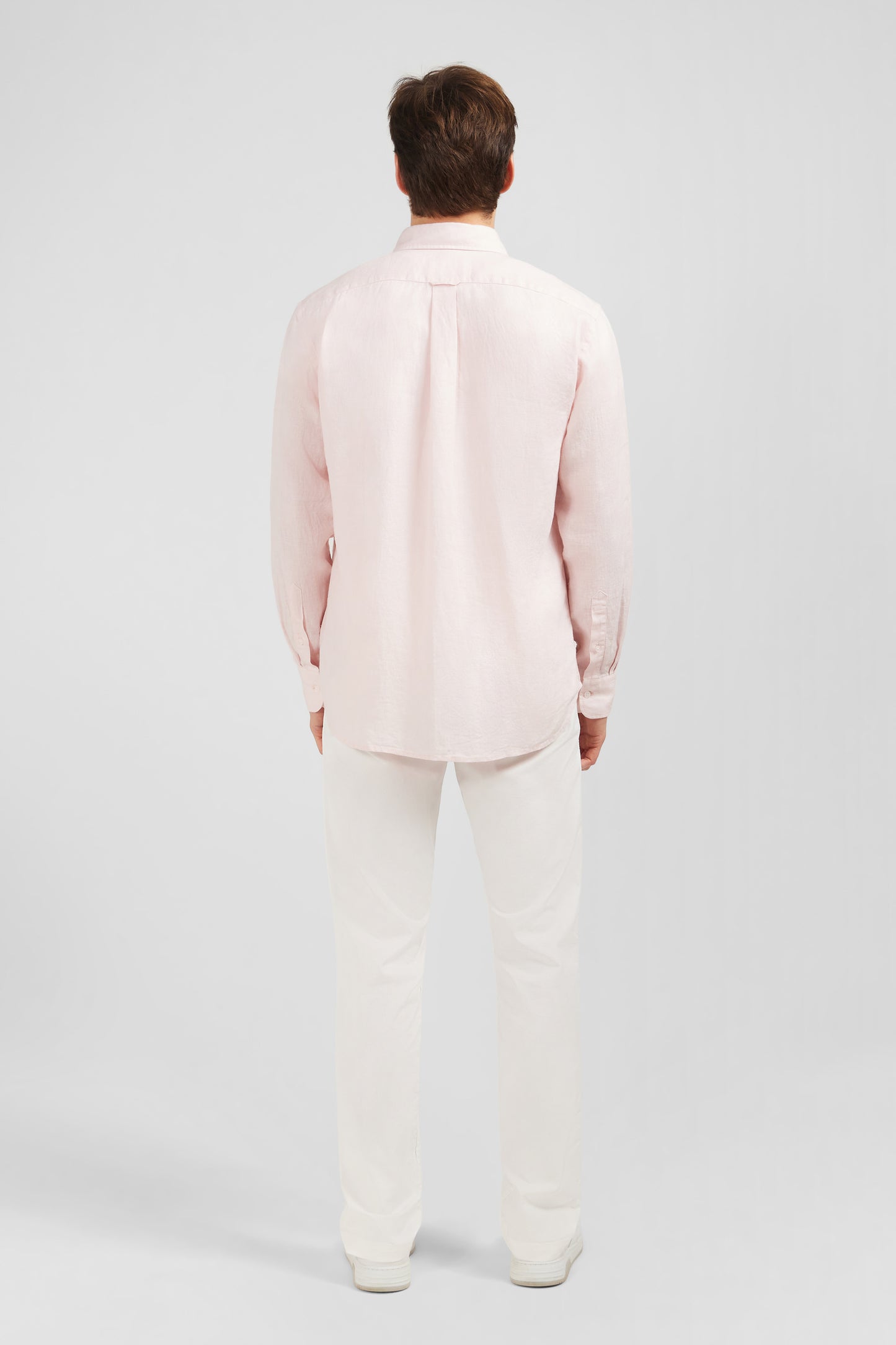 Plain pink linen shirt