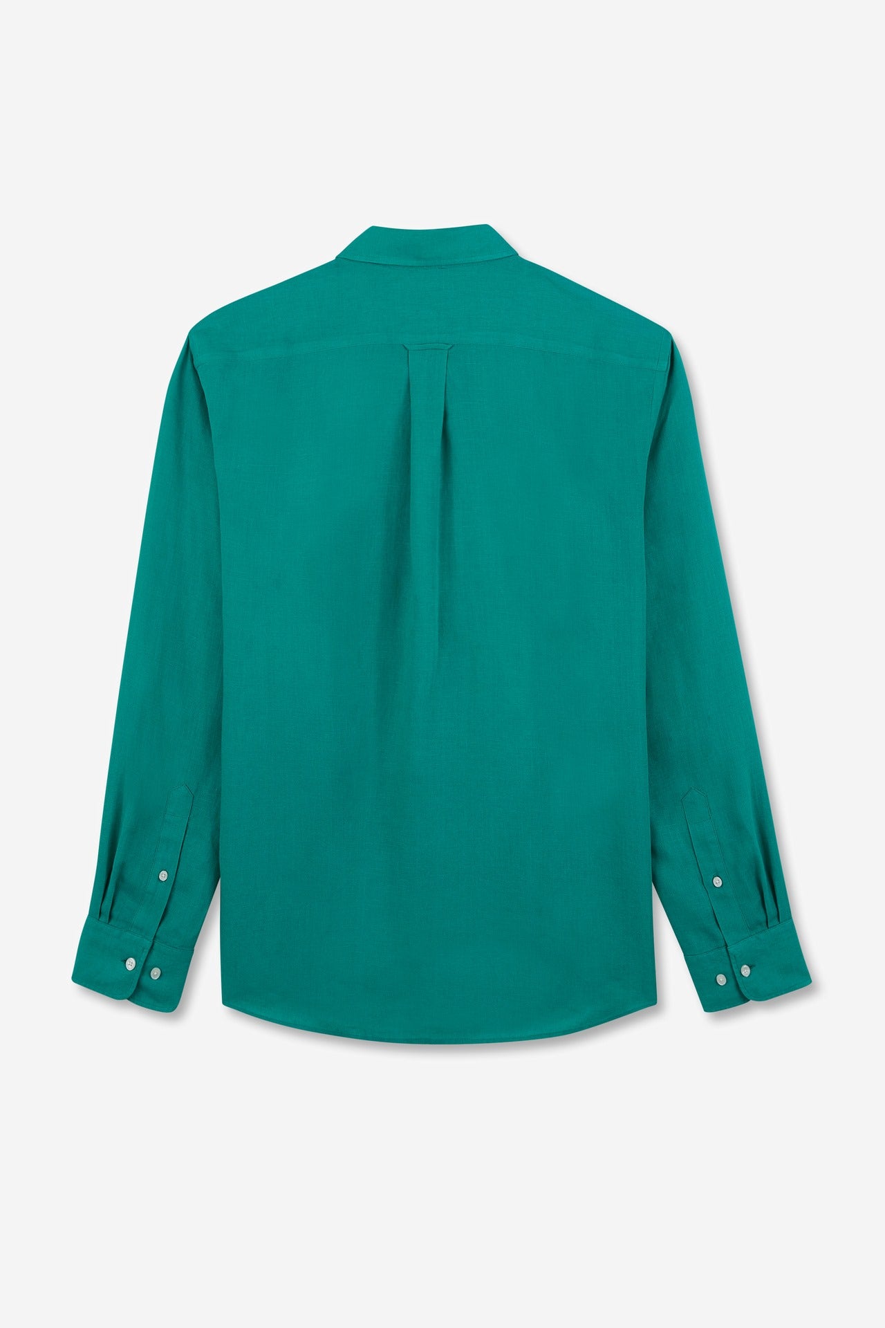 Plain green linen shirt