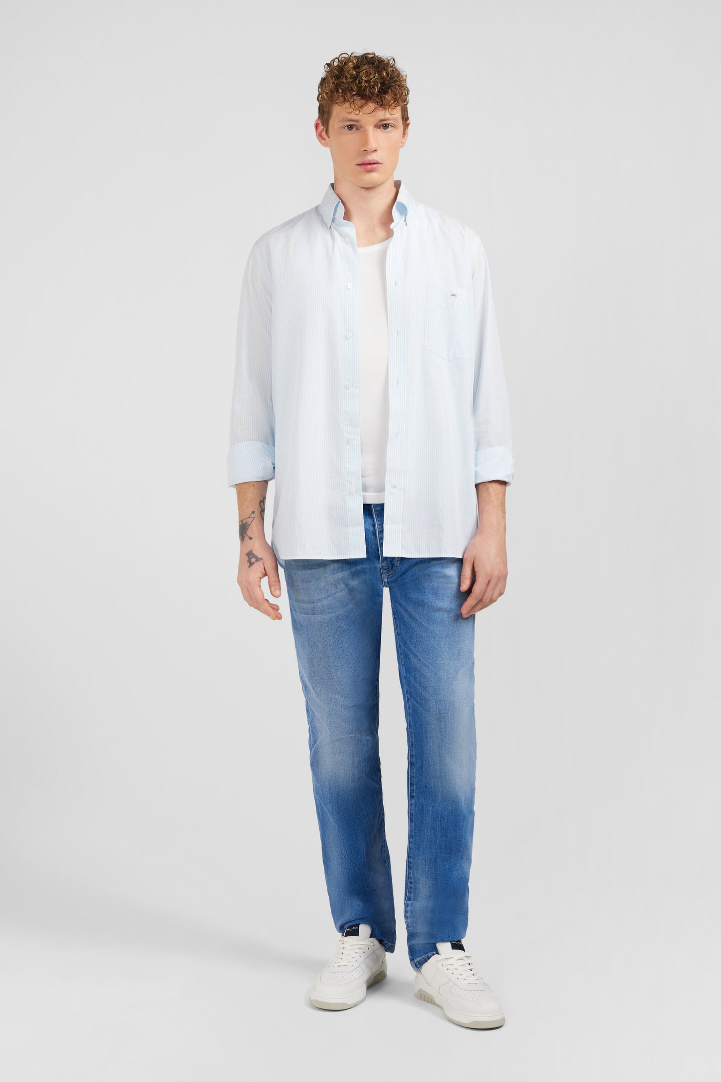 Light blue striped shirt