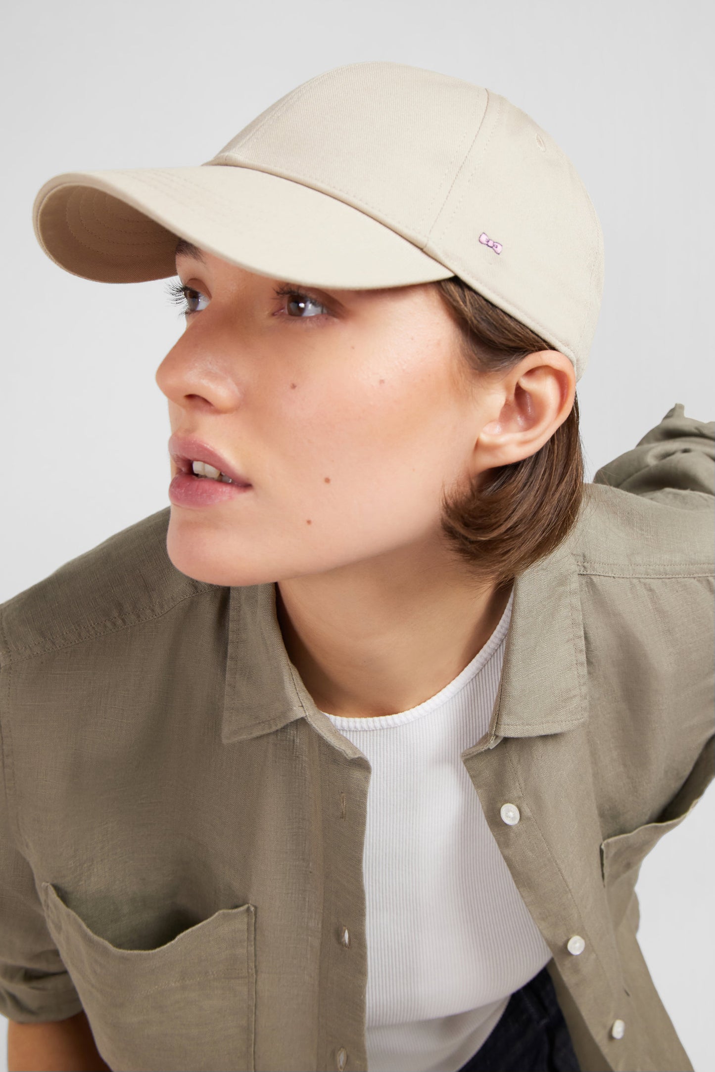 Plain khaki blouse